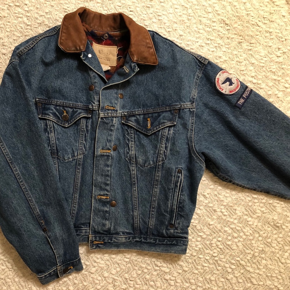 VINTAGE Custom Patch Patchwork Denim Jacket